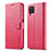 Funda de Cuero Cartera con Soporte Carcasa LC1 para Samsung Galaxy M33 5G Rosa Roja