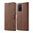 Funda de Cuero Cartera con Soporte Carcasa LC1 para Xiaomi Redmi Note 11 Pro 4G Marron