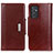 Funda de Cuero Cartera con Soporte Carcasa M01L para Samsung Galaxy Quantum2 5G Marron