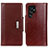 Funda de Cuero Cartera con Soporte Carcasa M01L para Samsung Galaxy S21 Ultra 5G Marron