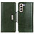 Funda de Cuero Cartera con Soporte Carcasa M01L para Samsung Galaxy S22 5G Verde