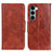 Funda de Cuero Cartera con Soporte Carcasa M02L para Motorola Moto Edge S30 5G Marron