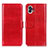 Funda de Cuero Cartera con Soporte Carcasa M02L para Nothing Phone 1 Rojo