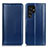 Funda de Cuero Cartera con Soporte Carcasa M02L para Samsung Galaxy S22 Ultra 5G Azul