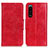 Funda de Cuero Cartera con Soporte Carcasa M02L para Sony Xperia 5 III Rojo
