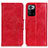 Funda de Cuero Cartera con Soporte Carcasa M02L para Xiaomi Redmi Note 10 Pro 5G Rojo