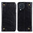 Funda de Cuero Cartera con Soporte Carcasa M04L para Samsung Galaxy M32 4G Negro