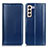 Funda de Cuero Cartera con Soporte Carcasa M05L para Samsung Galaxy S21 5G Azul