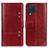 Funda de Cuero Cartera con Soporte Carcasa M06L para Samsung Galaxy M32 4G Rojo