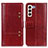 Funda de Cuero Cartera con Soporte Carcasa M06L para Samsung Galaxy S21 Plus 5G Rojo