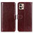 Funda de Cuero Cartera con Soporte Carcasa M07L para Motorola Moto G32 Marron