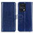 Funda de Cuero Cartera con Soporte Carcasa M07L para Oppo Find X5 Pro 5G Azul