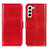 Funda de Cuero Cartera con Soporte Carcasa M07L para Samsung Galaxy S21 Plus 5G Rojo