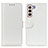 Funda de Cuero Cartera con Soporte Carcasa M07L para Samsung Galaxy S22 5G Blanco