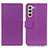 Funda de Cuero Cartera con Soporte Carcasa M08L para Samsung Galaxy S22 5G Morado