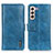 Funda de Cuero Cartera con Soporte Carcasa M11L para Samsung Galaxy S21 5G Azul