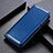 Funda de Cuero Cartera con Soporte Carcasa M12L para Samsung Galaxy S21 Ultra 5G Azul