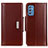 Funda de Cuero Cartera con Soporte Carcasa M13L para Samsung Galaxy M52 5G Marron