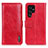 Funda de Cuero Cartera con Soporte Carcasa M13L para Samsung Galaxy S21 Ultra 5G Rojo