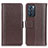 Funda de Cuero Cartera con Soporte Carcasa M14L para Oppo Reno6 5G Marron