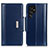 Funda de Cuero Cartera con Soporte Carcasa M14L para Samsung Galaxy S21 Ultra 5G Azul