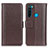 Funda de Cuero Cartera con Soporte Carcasa M14L para Xiaomi Redmi Note 8 (2021) Marron