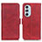 Funda de Cuero Cartera con Soporte Carcasa M15L para Motorola Moto Edge Plus (2022) 5G Rojo