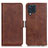 Funda de Cuero Cartera con Soporte Carcasa M15L para Samsung Galaxy M32 4G Marron