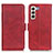 Funda de Cuero Cartera con Soporte Carcasa M15L para Samsung Galaxy S21 5G Rojo