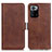 Funda de Cuero Cartera con Soporte Carcasa M15L para Xiaomi Redmi Note 10 Pro 5G Marron