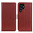 Funda de Cuero Cartera con Soporte Carcasa M18L para Samsung Galaxy S21 Ultra 5G Marron