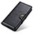 Funda de Cuero Cartera con Soporte Carcasa M26L para Samsung Galaxy S22 5G Negro