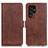 Funda de Cuero Cartera con Soporte Carcasa M29L para Samsung Galaxy S21 Ultra 5G Marron