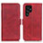 Funda de Cuero Cartera con Soporte Carcasa M29L para Samsung Galaxy S21 Ultra 5G Rojo