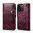 Funda de Cuero Cartera con Soporte Carcasa MT1 para Apple iPhone 14 Pro Max Morado