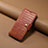 Funda de Cuero Cartera con Soporte Carcasa MT4 para Apple iPhone 14 Pro Max Marron