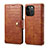 Funda de Cuero Cartera con Soporte Carcasa MT6 para Apple iPhone 14 Pro Max Marron