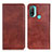 Funda de Cuero Cartera con Soporte Carcasa N01P para Motorola Moto E40 Marron