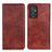 Funda de Cuero Cartera con Soporte Carcasa N01P para Samsung Galaxy Quantum2 5G Marron