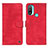 Funda de Cuero Cartera con Soporte Carcasa N03P para Motorola Moto E30 Rojo