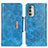 Funda de Cuero Cartera con Soporte Carcasa N04P para Motorola Moto G Stylus (2022) 5G Azul Cielo