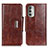 Funda de Cuero Cartera con Soporte Carcasa N04P para Motorola Moto G Stylus (2022) 5G Marron