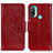 Funda de Cuero Cartera con Soporte Carcasa N05P para Motorola Moto E40 Rojo