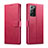 Funda de Cuero Cartera con Soporte Carcasa N08 para Samsung Galaxy Note 20 Ultra 5G Rojo