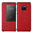 Funda de Cuero Cartera con Soporte Carcasa P02 para Huawei Mate 20 Pro Rojo