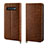 Funda de Cuero Cartera con Soporte Carcasa P04 para Samsung Galaxy S10 5G Marron