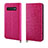 Funda de Cuero Cartera con Soporte Carcasa P04 para Samsung Galaxy S10 5G Rosa Roja