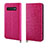 Funda de Cuero Cartera con Soporte Carcasa P04 para Samsung Galaxy S10 Plus Rosa Roja