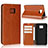 Funda de Cuero Cartera con Soporte Carcasa para Asus ZenFone V V520KL Naranja