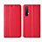 Funda de Cuero Cartera con Soporte Carcasa para Realme X50m 5G Rojo